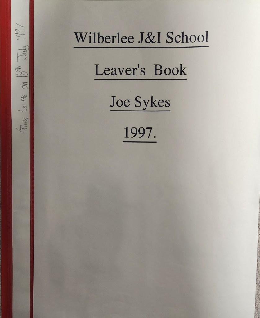 Image: Wilberlee Junior and Infant School Leaver's Book, Joe Sykes, 1997